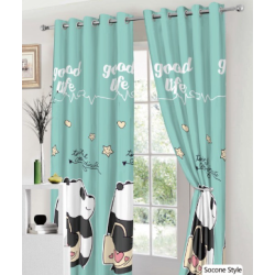 1PCS Sales panda Home Decorating Curtains 180cmx140cm