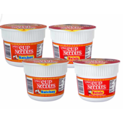 2 Nissin Cup Mini Batchoy + 2 Nissin Cup Mini Bulalo