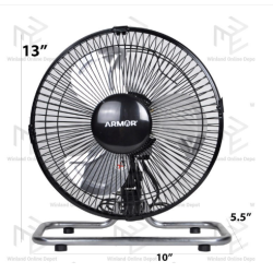 Armor Original Mini Industrial Ground Fan Floor Desk Fan w/ Oscillating Electric Fan X-10 *WINLAND*